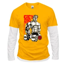Комбінований лонгслів для качалки "Get big fast"
