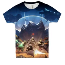 Детская 3D футболка Helldivers II - в осаде жуков