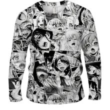 Мужской 3D лонгслив Manga Ahegao