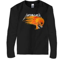 Детский лонгслив Metallica (с огненным черепом)