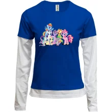 Комбінований лонгслів з поні з мультфільму My Little Pony