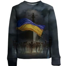 Детский 3D свитшот Русский военный корабль...