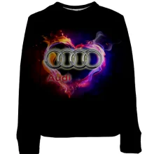 Детский 3D свитшот I Love Audi