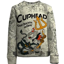 Дитячий 3D світшот Cuphead and Devil