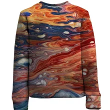 Дитячий 3D світшот Абстракція розводи фарби. 4