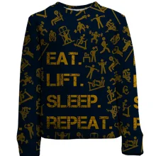 Детский 3D свитшот Eat Lift Sleep Repeat