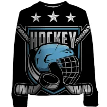 Дитячий 3D світшот Blue Hockey