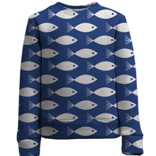 Детский 3D свитшот White fish
