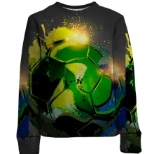 Дитячий 3D світшот Green Football Art