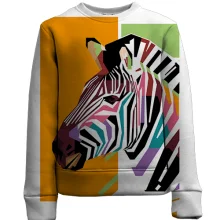 Детский 3D свитшот Zebra Art