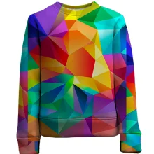 Дитячий 3D світшот Multicolored low poly.