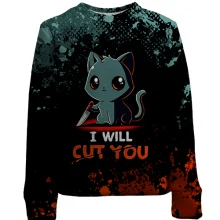 Детский 3D свитшот I will cut you