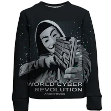 Дитячий 3D світшот Кібервійська Anonymous