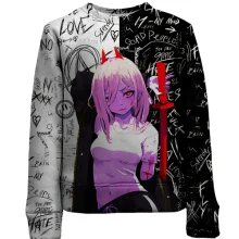 Детский 3D свитшот Пауэр с мечом - Человек бензопила
