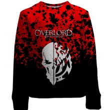 Дитячий 3D світшот аніме Overlord (червоний)