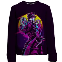 Детский 3D свитшот Джотаро Куджо, Неон - JoJo’s Bizarre Adventure
