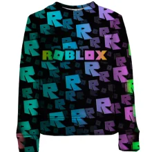 Детский 3D свитшот Roblox, rainbow pattern