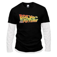 Комбінований лонгслів з написом "Back to future"