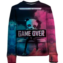 Дитячий 3D світшот Game over Panda