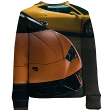 Дитячий 3D світшот з помаранчевим Lamborghini Huracan