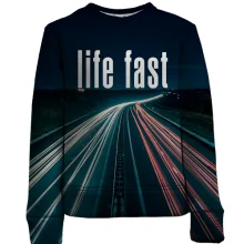 Дитячий 3D світшот Life fast - die young
