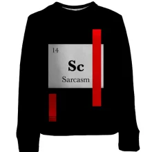 Детский 3D свитшот Sc Sarcasm как химический элемент