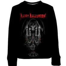 Детский 3D свитшот Happy Halloween (с черепом)