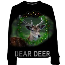 Детский 3D свитшот с новогодним оленем "Dear Deer"