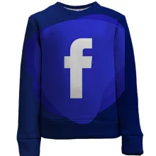 Детский 3D свитшот с Facebook
