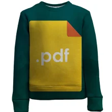 Дитячий 3D світшот з написом PDF