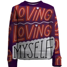 Детский 3D свитшот с надписью "Loving Myself"
