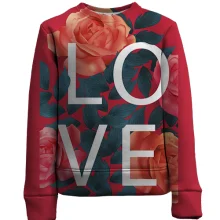 Детский 3D свитшот с розами Love