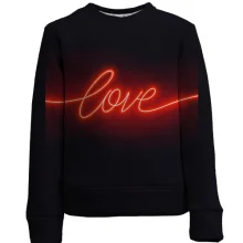 Детский 3D свитшот с неоновой надписью "Love"