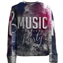 Дитячий 3D світшот Music festival party