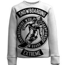 Дитячий 3D світшот Snowboarding extreme
