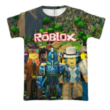 3D футболка Персонажи миров - Roblox