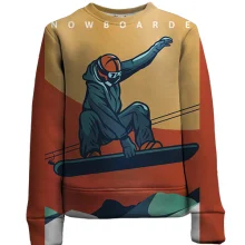Детский 3D свитшот Snowboardist