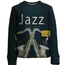 Детский 3D свитшот Jazz music fest