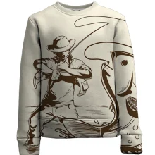 Дитячий 3D світшот з пісочним рибалкою