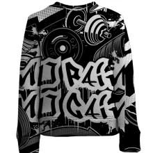 Детский 3D свитшот No pain graffiti