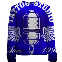 Детский 3D свитшот blue Tattoo studio