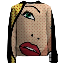 Дитячий 3D світшот Girl Pop Art