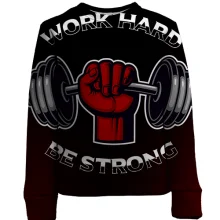 Дитячий 3D світшот Work Hard Ba Strong