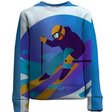 Детский 3D свитшот Ski Art