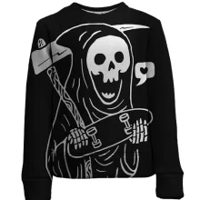 Дитячий 3D світшот Death loves a skate