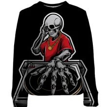 Дитячий 3D світшот Skull DJ