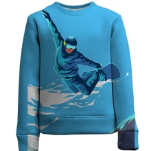 Дитячий 3D світшот Snowskater is Jumping