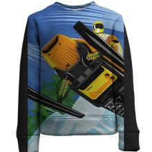 Детский 3D свитшот Snowmobile bottom view