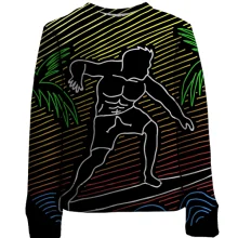 Дитячий 3D світшот Surfer Line art