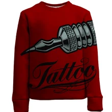 Дитячий 3D світшот Tattoo machine Red
